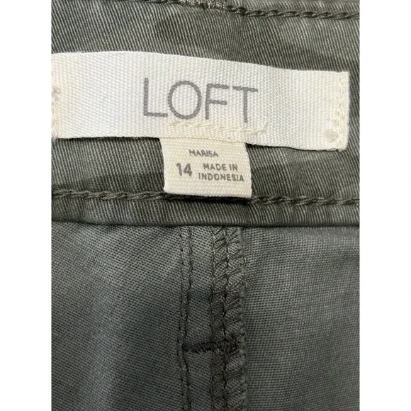 Loft/Ann T Marisa Green Camo Print Skinny Denim Mid-Rise Jeans Size 14 Stretch - Picture 9 of 10